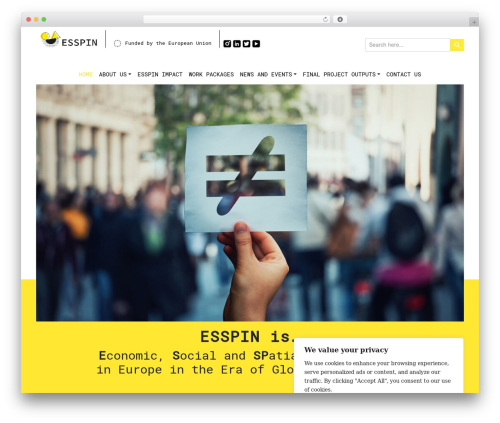 Bootstrap Basic4 premium WordPress theme - esspinhorizon.eu