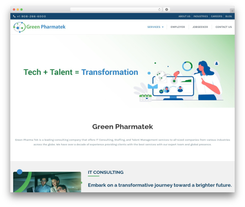 Consultancy business WordPress theme - greenpharmatek.com