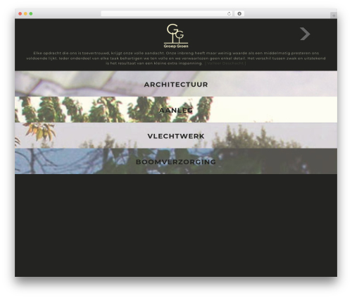 Wallbase WordPress website theme - groepgroen.be