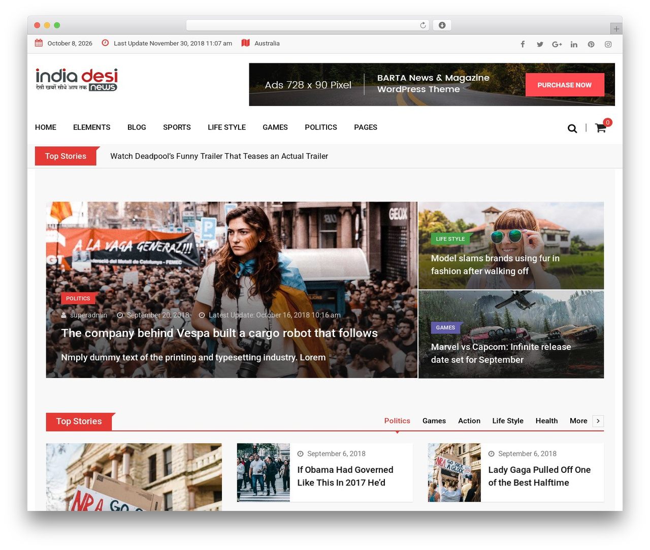 WordPress theme Barta - indiadesinews.com WordPress theme Barta - indiadesinews.com