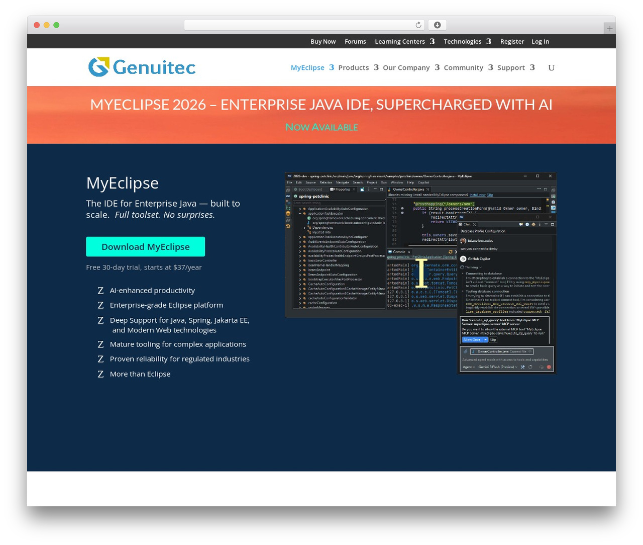Divi WordPress theme - genuitec.com/products/myeclipse
