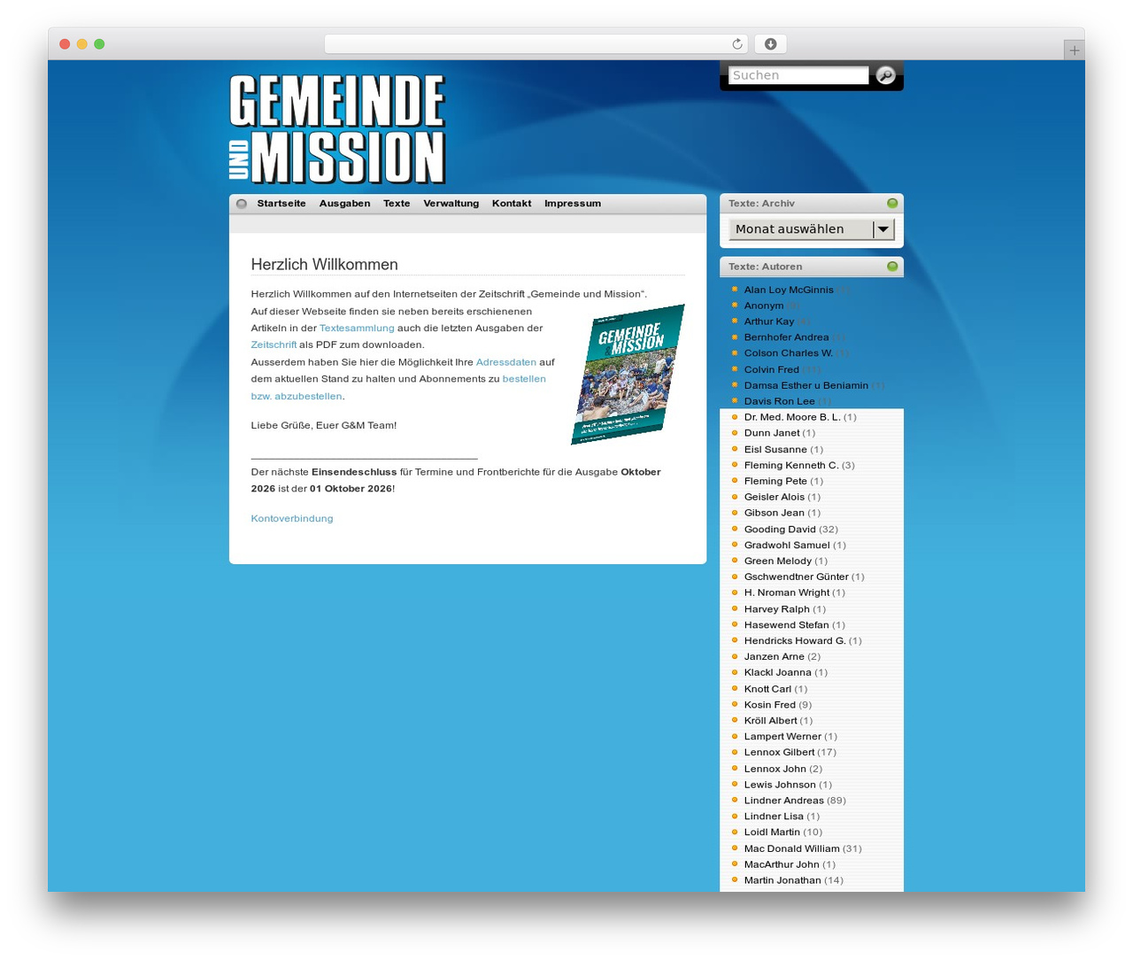 iTheme WordPress website theme - gemeindeundmission.de