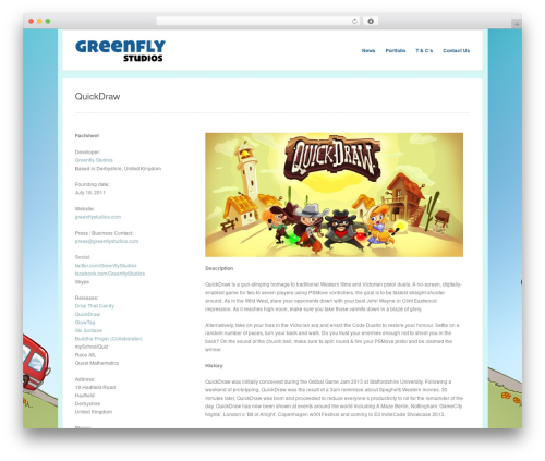 Uber top WordPress theme - greenflystudios.com/quickdraw