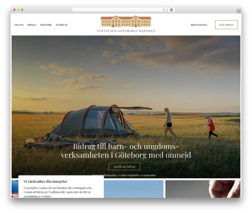 WordPress website theme The Sceleton theme - goteborgsbarnhus.se