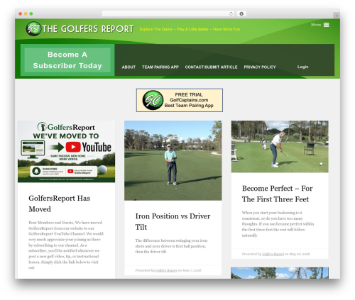 Fall WordPress theme - golfersreport.com