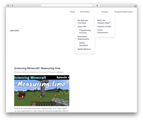 WordPress theme Balder - smarterthanthat.com