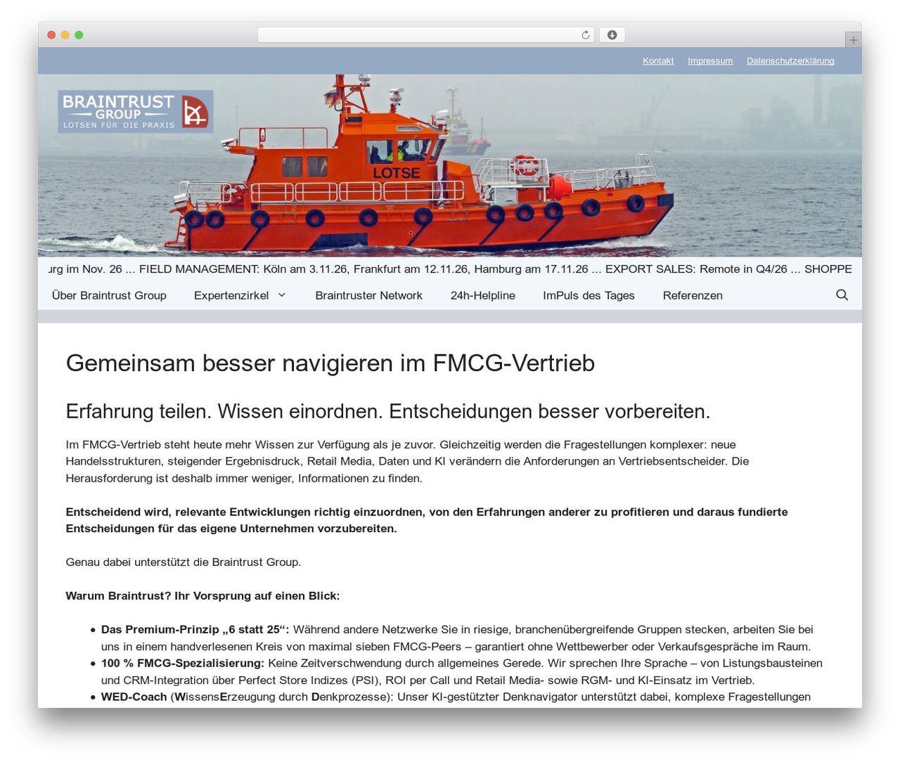 WordPress theme GeneratePress - braintrust-group.de