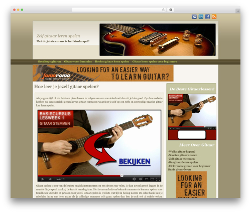 WordPress theme WordPress Learn Electric Guitar - gitaarlerenspelen.be