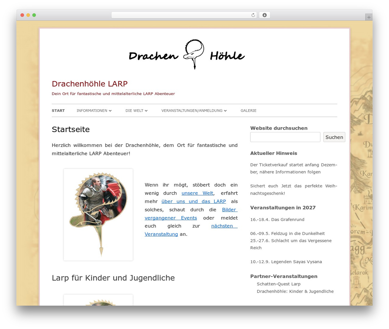 WP theme Tiny Framework - drachen-hoehle.de