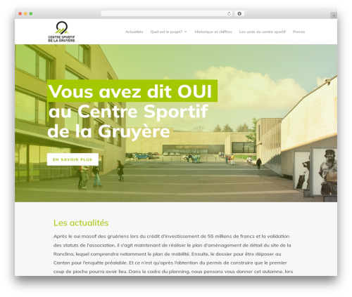 Divi WordPress theme - centresportifdelagruyere.ch