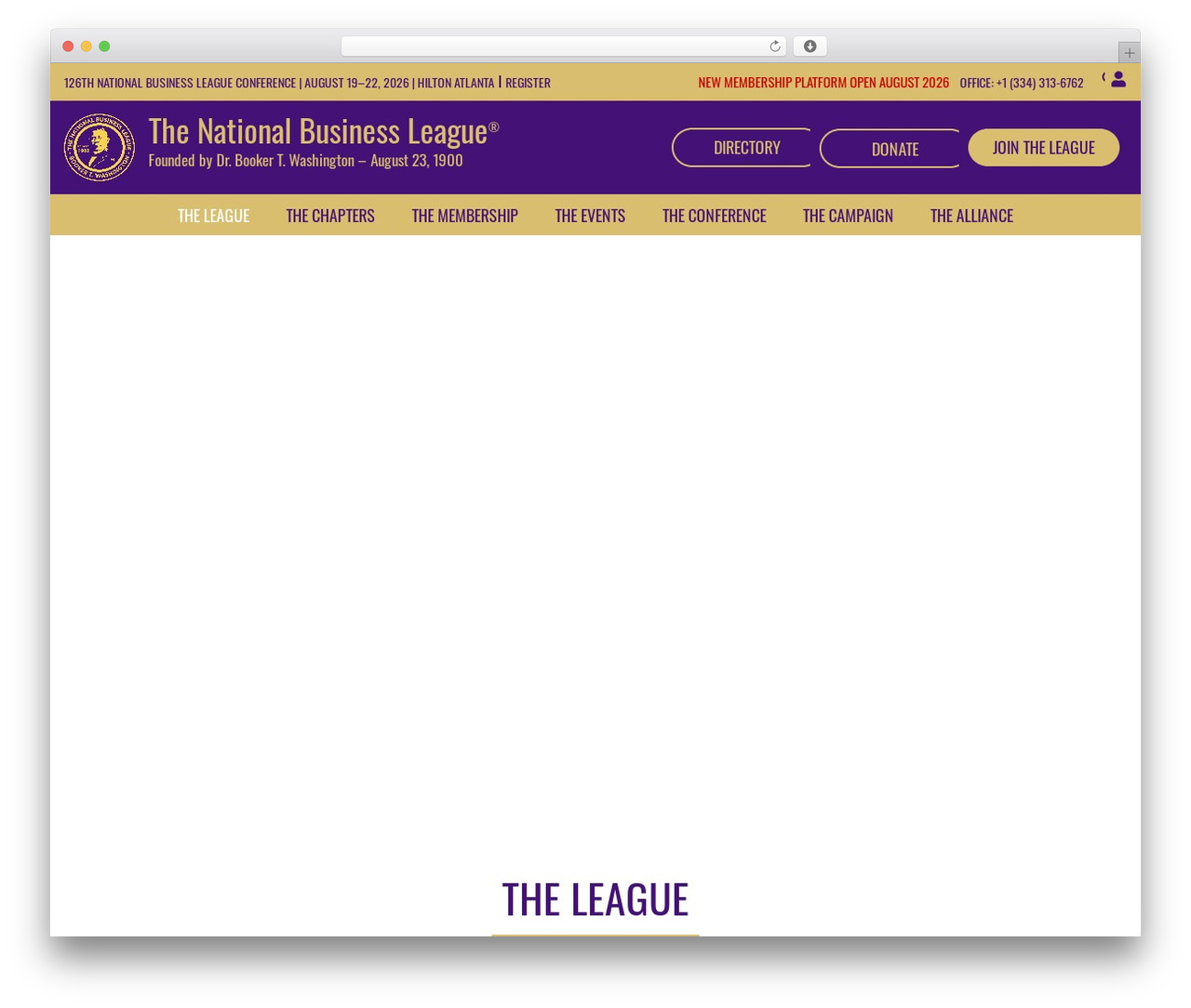Hello Elementor WordPress theme design - nationalbusinessleague.org