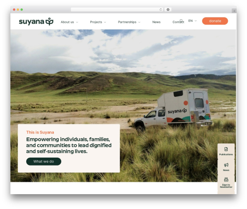 Mustersite premium WordPress theme - suyana.org