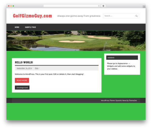 WP template Dynamic News Lite - golfgizmoguy.com