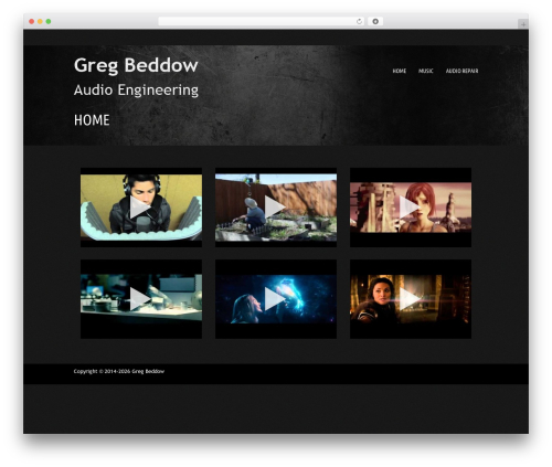 Musicpro theme WordPress - gbeddow.com