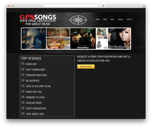 Musicpro top WordPress theme - gpssongs.com