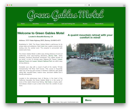 Responsive Pro WordPress theme - greengablesmotel.com