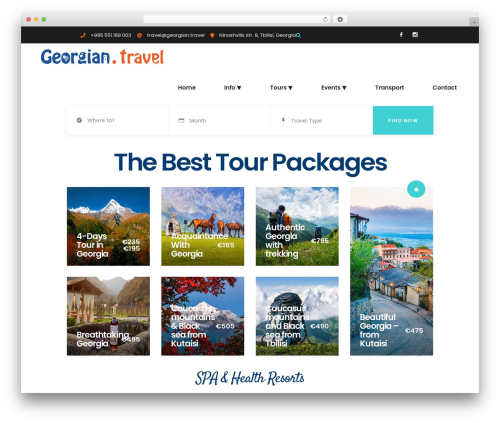 Setsail tours WordPress plugin - www.georgian.travel