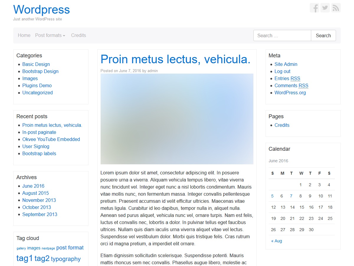 WordPress theme Bootstrap Basic4 Child