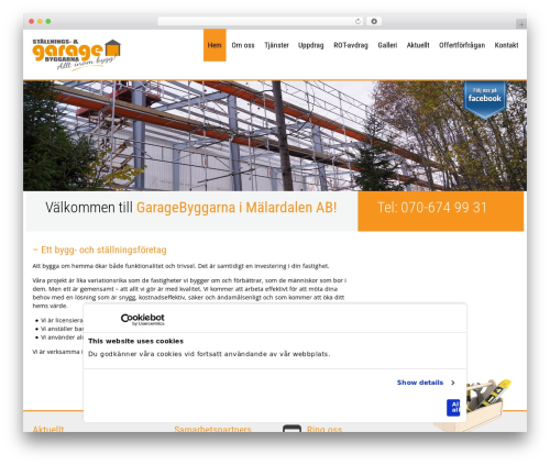 CMS cmsvrx system WordPress theme - garagebyggarna.com