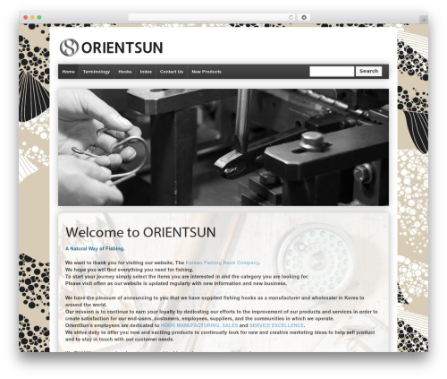 Responsive premium WordPress theme - orientsun.co.kr