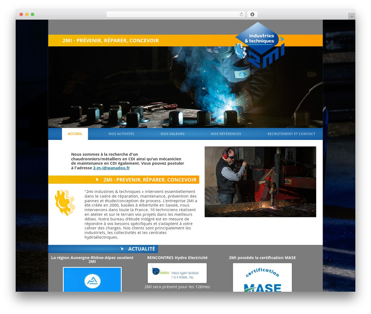 2mi WordPress theme - 2mi-maintenance.com