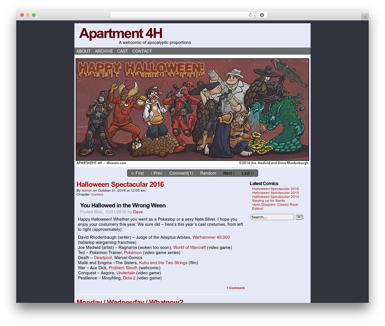 ComicPress free WordPress theme - 4hcomic.com