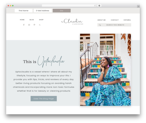 Genesis theme WordPress - uptoclaudia.com