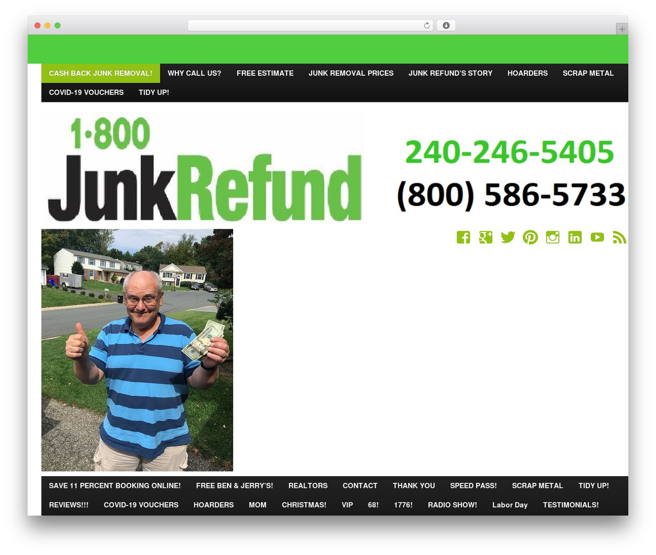 StrapVert WordPress theme design - 1800junkrefund.com
