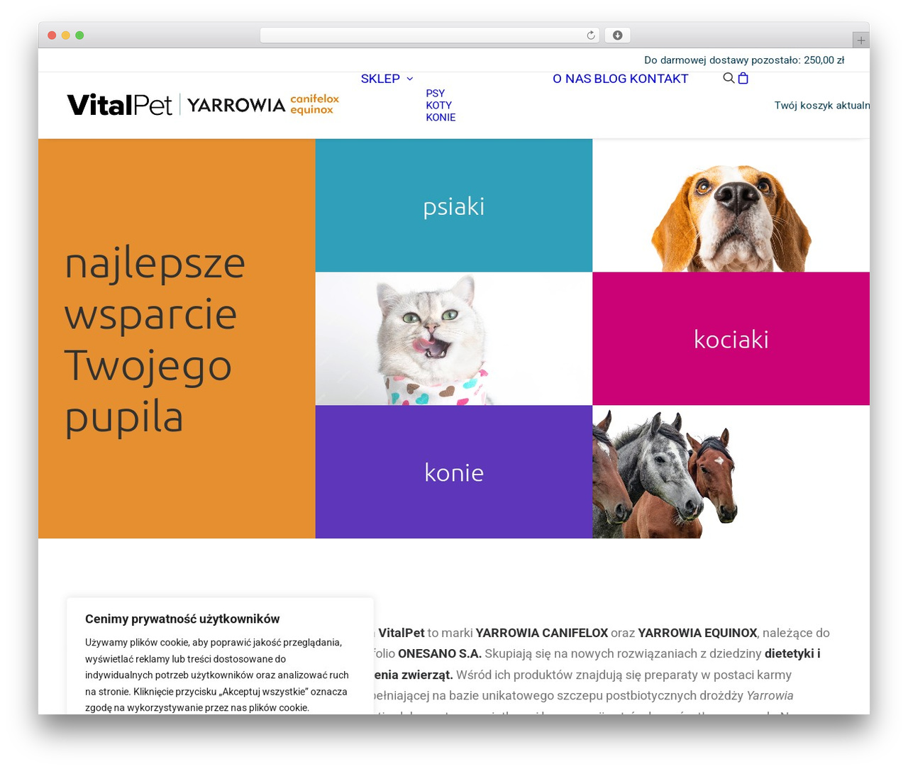 Uncode WordPress theme design - vitalpet.pl