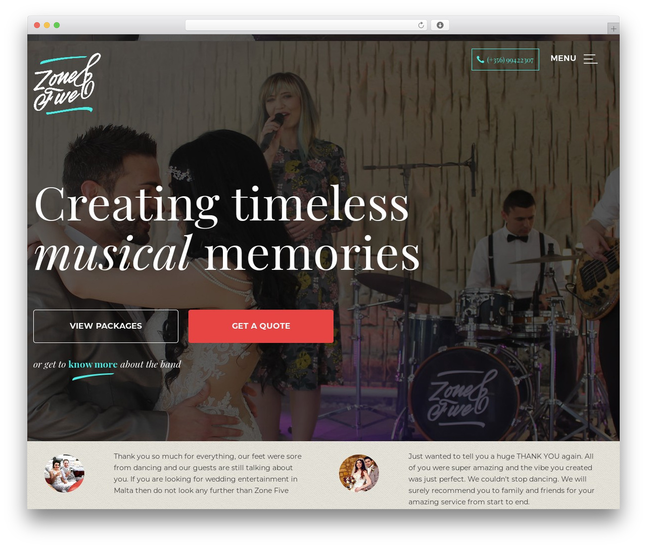 WordPress theme DLight - zone5band.com