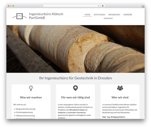 WordPress theme Gutenberg Starter WordPress Theme - baugrund-koebsch.de