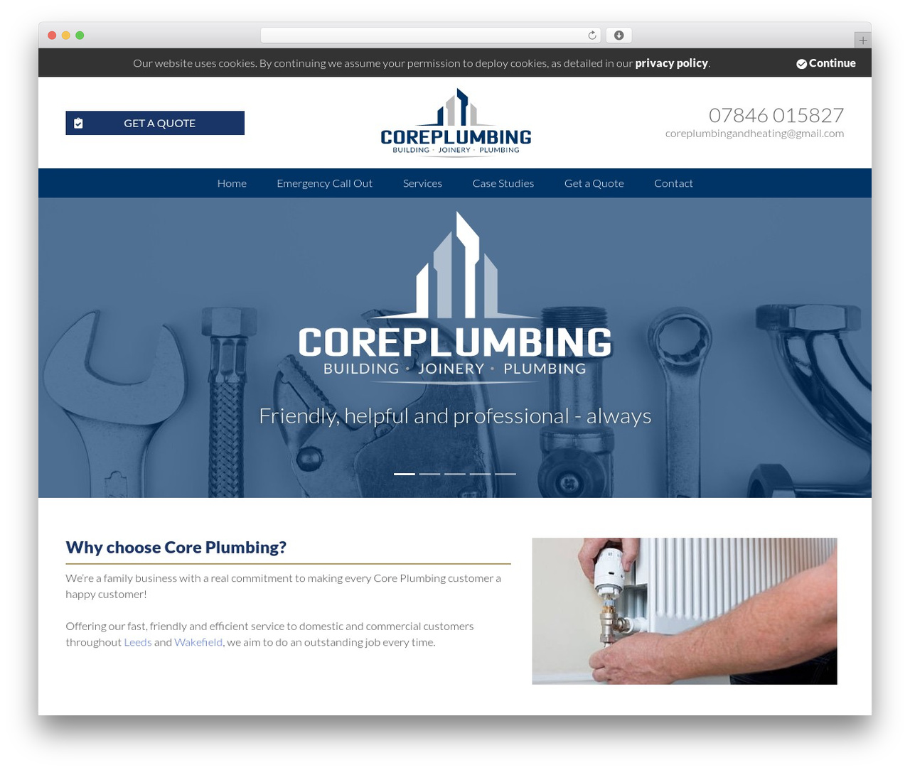 Best WordPress theme Function Bespoke - www.coreplumbing.co.uk