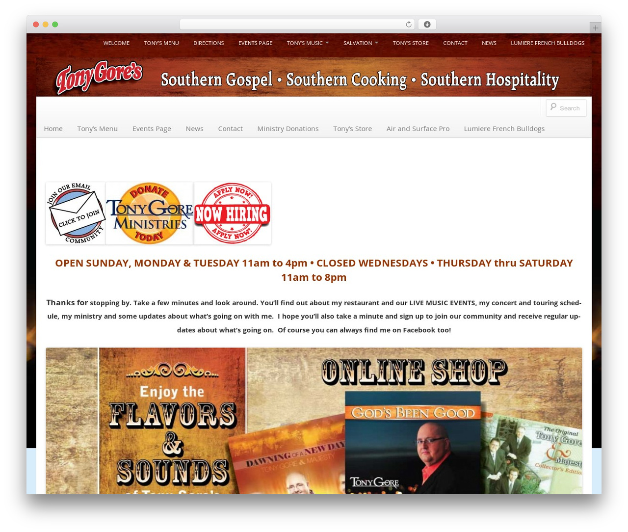 Boot Store theme WordPress - tonygore.com