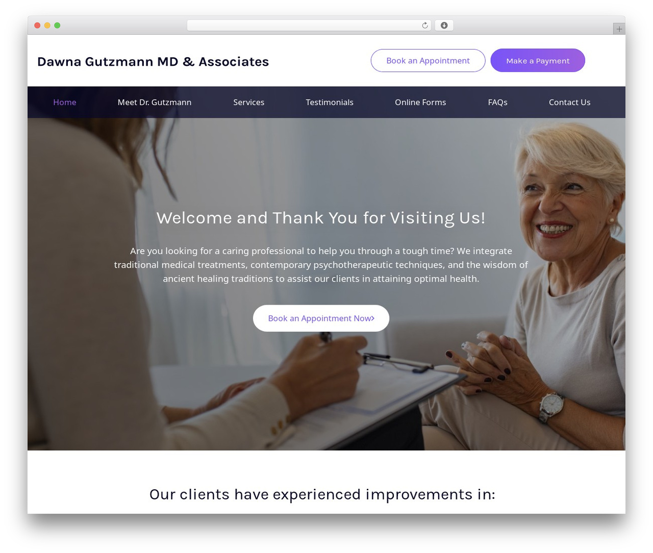 Hello Elementor WP theme - dgutzmannmd.com