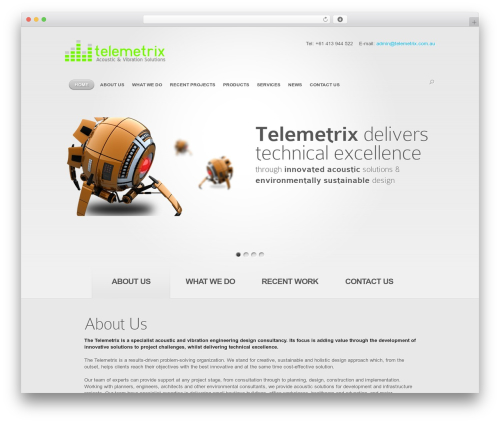 Nova WordPress page template - telemetrix.com.au