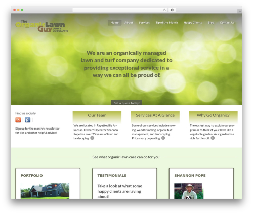Scrollider top WordPress theme - theorganiclawnguy.com