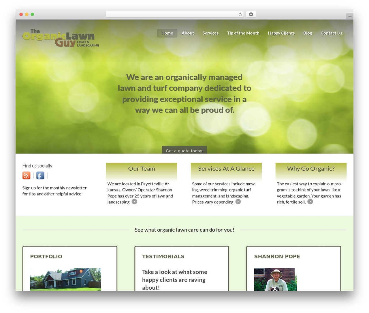 Scrollider top WordPress theme - theorganiclawnguy.com