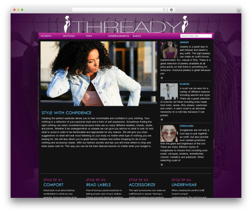 Styled WordPress theme - thready.net