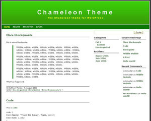 WordPress theme Chameleon by Ainslie Johnson