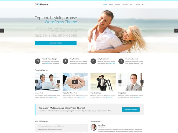 WordPress theme GT3 Multipurpose Responsive WordPress Theme WordPress theme GT3 Multipurpose Responsive WordPress Theme