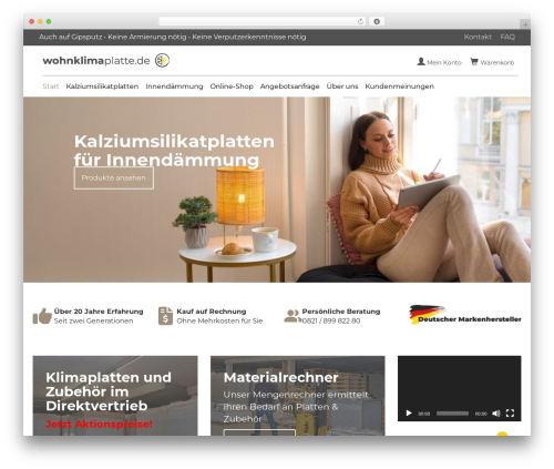 Woo product slider pro WordPress plugin - wohnklimaplatte.de