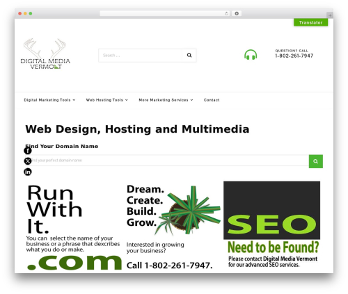 WordPress theme Shopix - digitalmediavermont.com