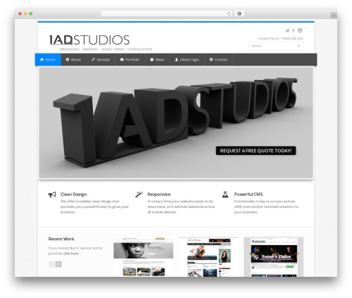 1AD Studios theme WordPress - 1adstudios.com