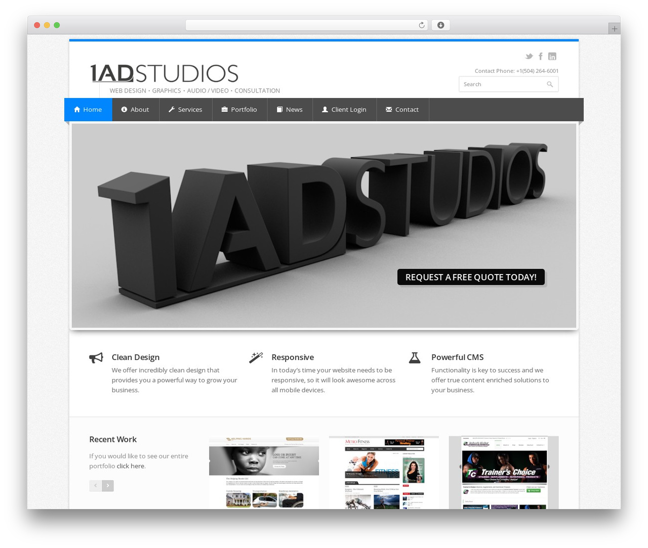 1AD Studios theme WordPress - 1adstudios.com