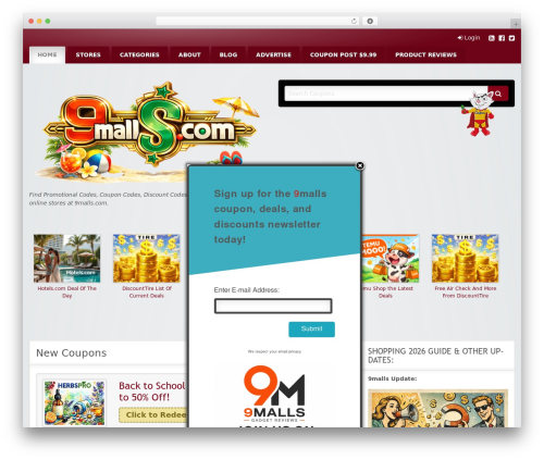 Clipper WordPress ecommerce theme - 9malls.com