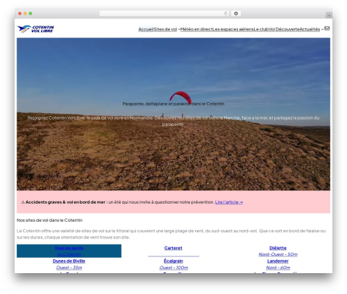 Theme WordPress Cotentin Vol Libre - cotentinvolibre.com