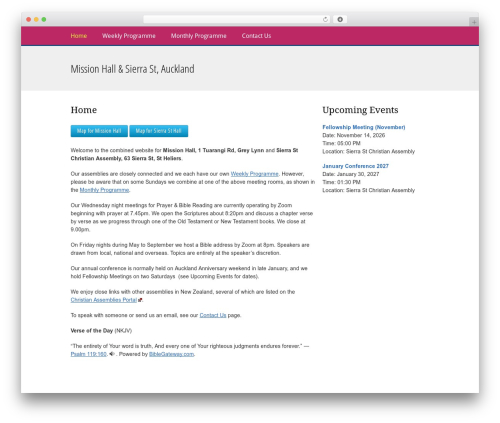 Theme WordPress Versatile Church WordPress Theme - missionhall.org.nz