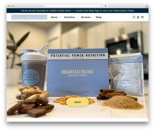 Two Hours Sleep WordPress theme - potentialpowernutrition.com