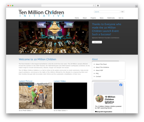 WordPress theme Innova Construct - 10millionchildren.org