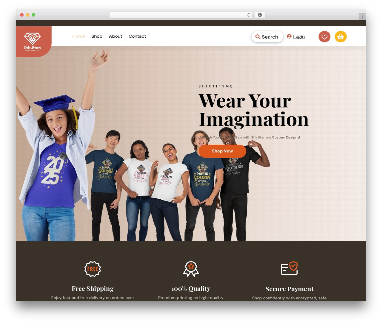 WordPress theme Supreme Store - shirtifyme.com